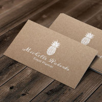 Event Planning Elegant Pineapple Rustic Kraft