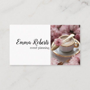 Event Planning Elegant Watercolor  Business Card