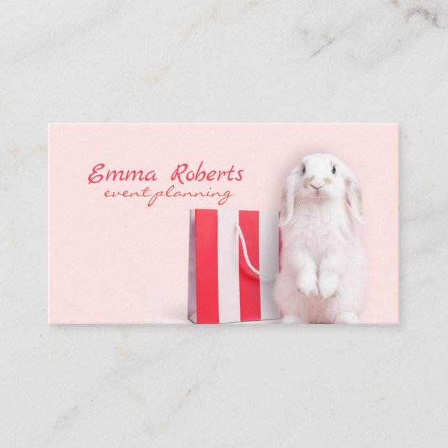Event Planning Pink Business card (Front)