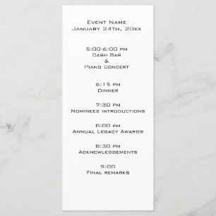 Event program template
