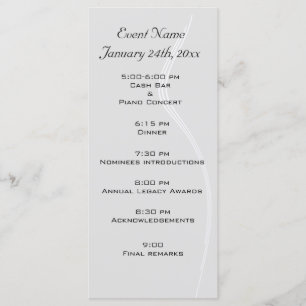 Event program template - Customised