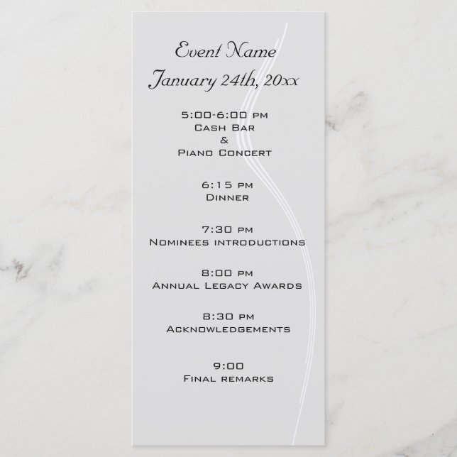 Event program template - Customised (Front)