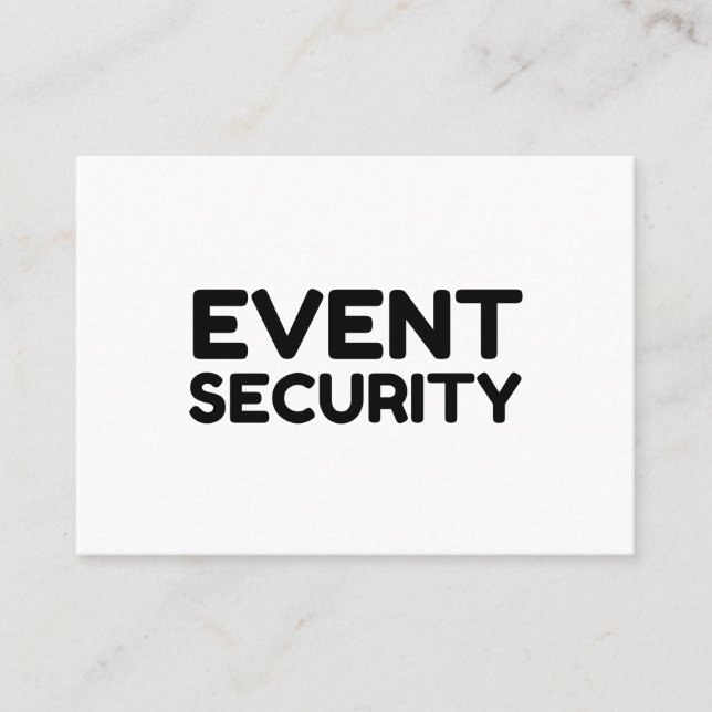 EVENT SECURITY BUSINESS CARD (Front)