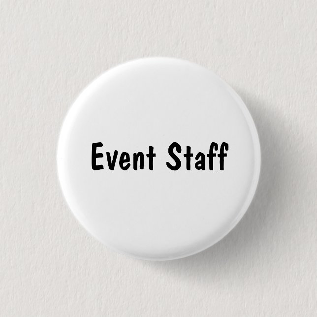 Event Staff 3 Cm Round Badge (Front)
