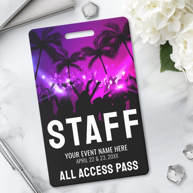Event Staff Backstage Pass ID Badge (Event Staff Backstage Pass Badge)