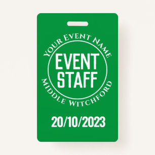 Event Staff Badge ID Badge