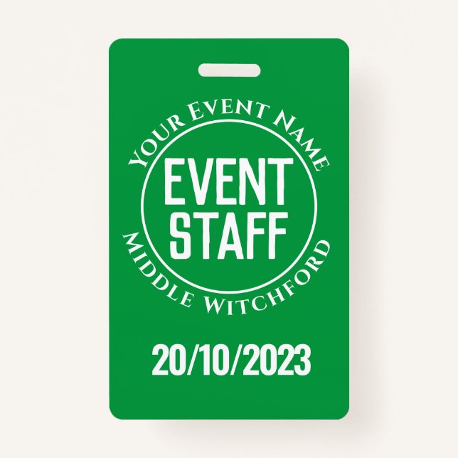 Event Staff Badge ID Badge (Front)