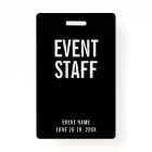Event Staff Black All Access Pass