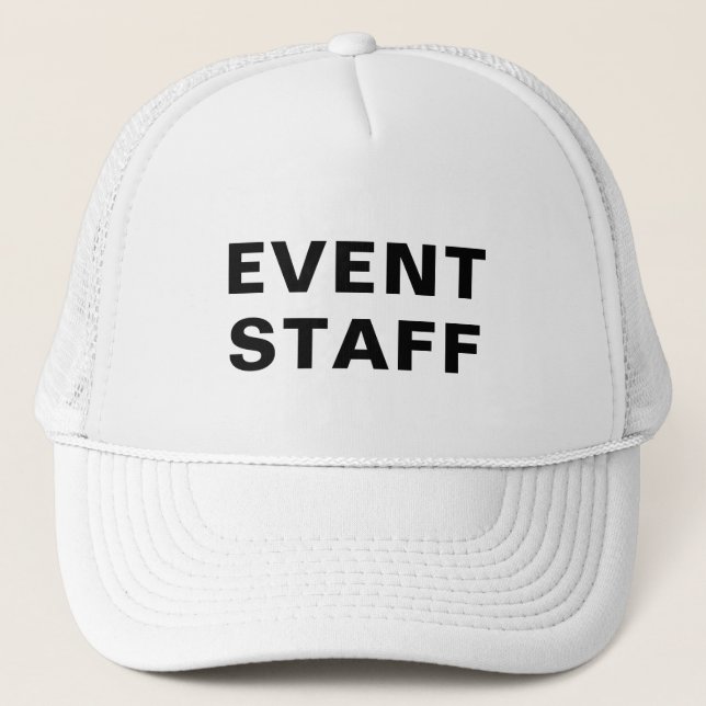 Event staff - budget simple  trucker hat (Front)