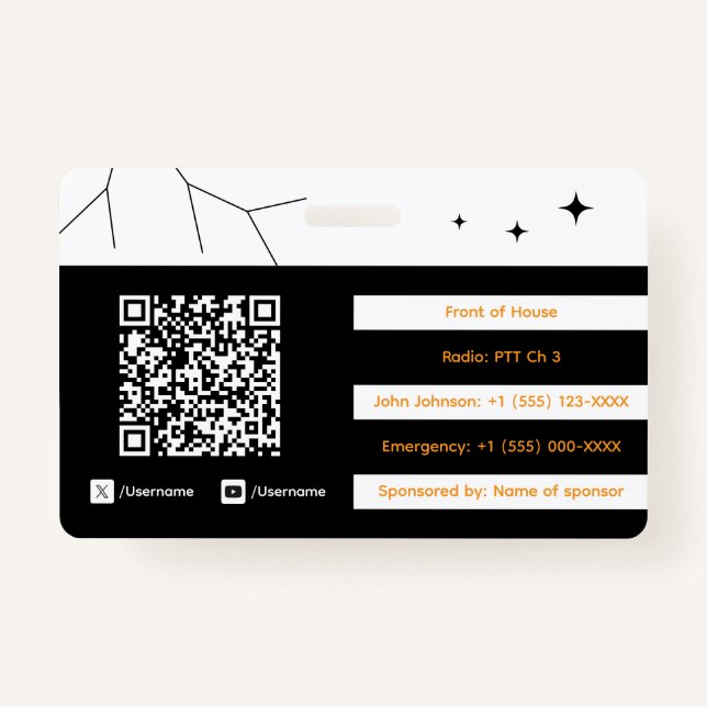 Event Staff ID Badge (Back)