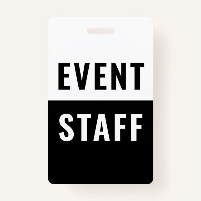 Event Staff ID Badge (Front)