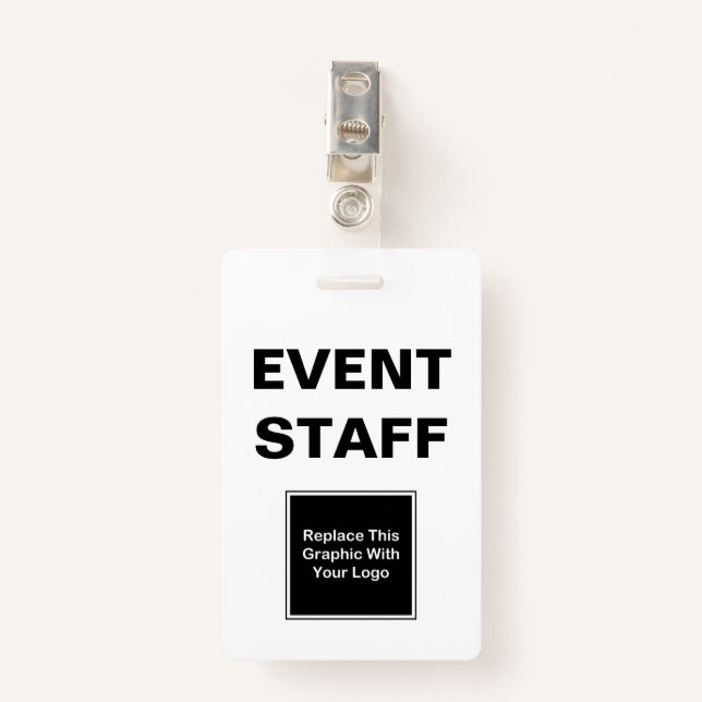 Event Staff ID ID Badge (Front with Clip)