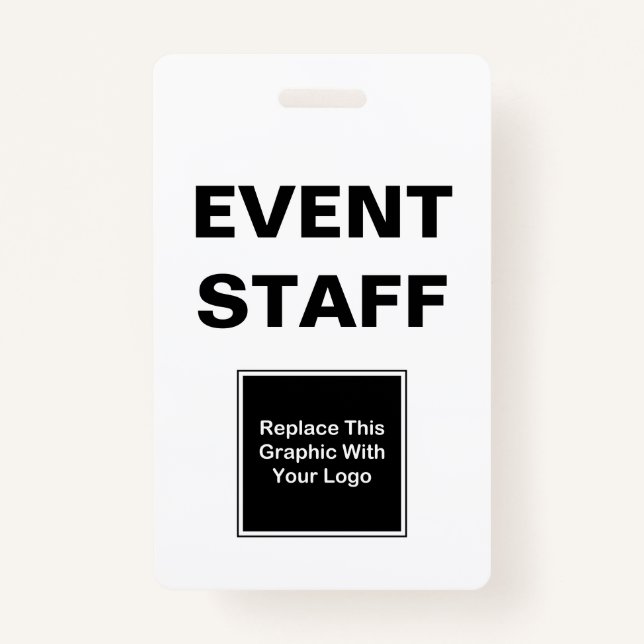 Event Staff ID Two Image Design Badge ID Badge (Front)