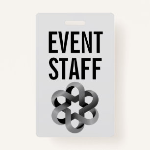 Event Staff Minimalist Style ID Badge