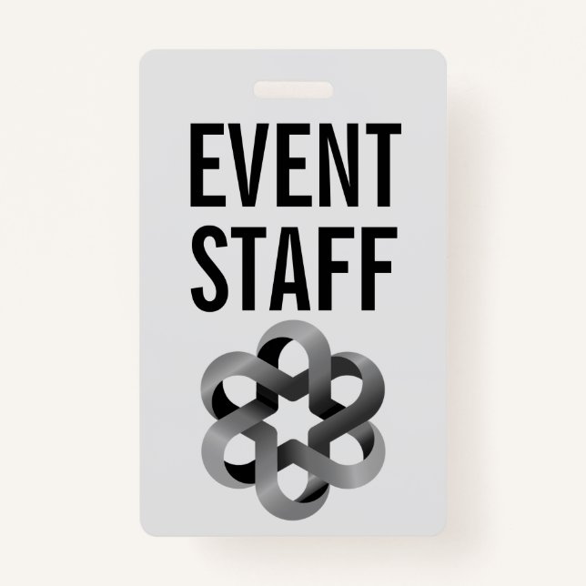Event Staff Minimalist Style ID Badge (Front)