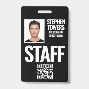 Event Staff Personal Photo ID Badge