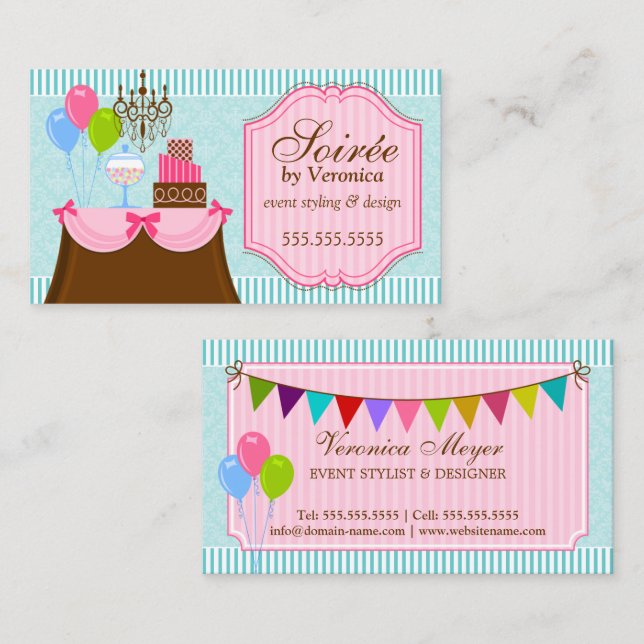 Event Stylist and Design Business Card (Front/Back)