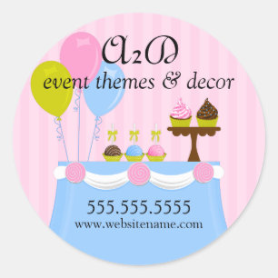 Event Stylist Decorated Table Classic Round Sticker