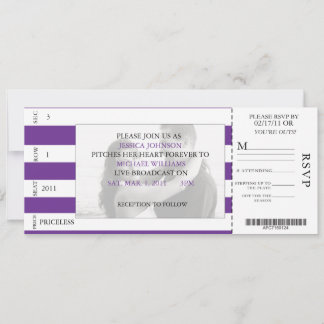 Event Ticket Wedding Invitation