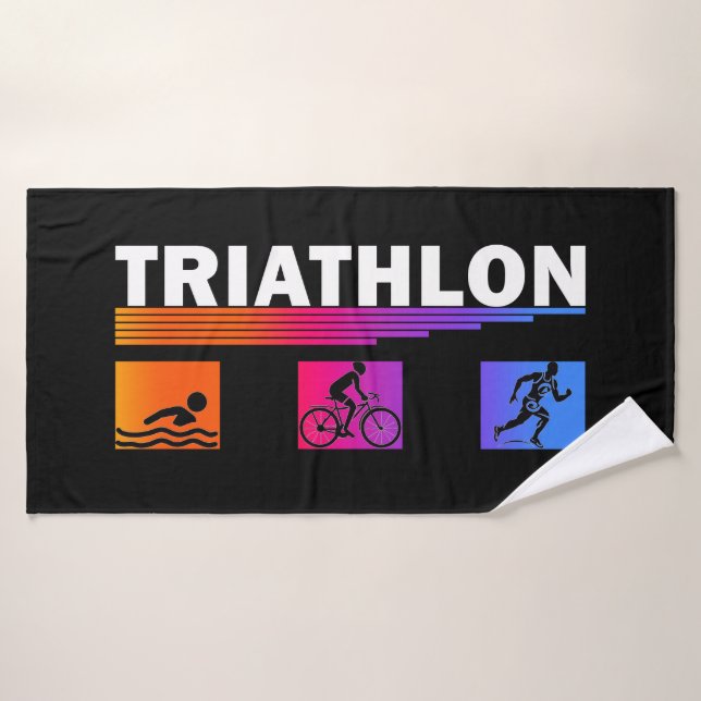 EVENT Towels/50-100/ Triathlon:Swim, Bike, Run Bath Towel (Bath Towel)