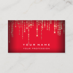 Event Wedding Planner Black White Red Gold Strings Business Card