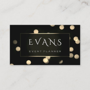 Event Wedding Planner Dots Golden Lights Framed Appointment Card