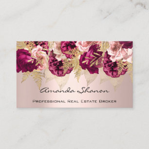 Event Wedding Planner ROSE Floral Logo QR CODE Business Card