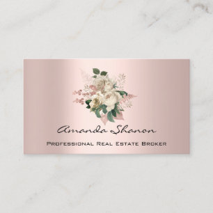 Event Wedding Planner Rose Ivory Logo QR CODE Business Card