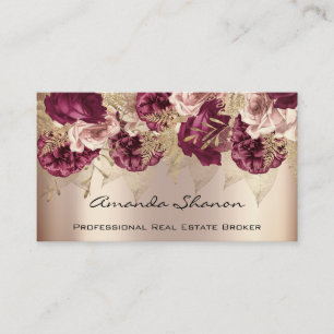 Event Wedding Planner Roses Marsala Logo QR CODE  Business Card
