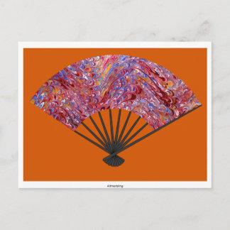 Eventail marbré postcard