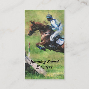 Eventer cross country jumping business card