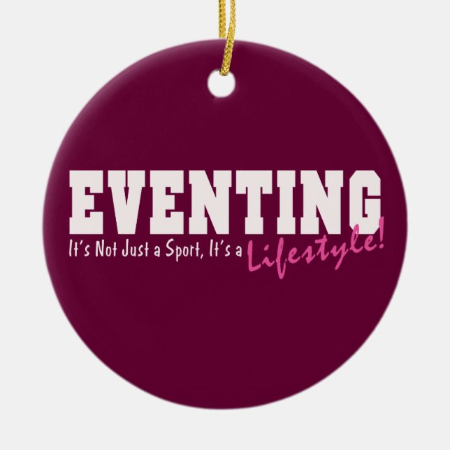 Eventing Lifestyle Ceramic Tree Decoration (Front)