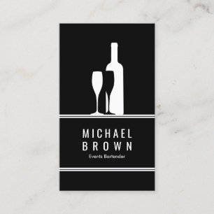 Events Bartender Business Card