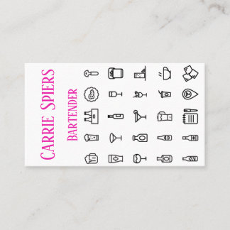 Events Bartender Business Card