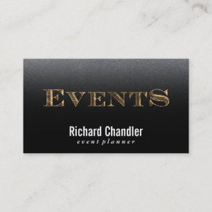 Events Gold / Slate Business Card