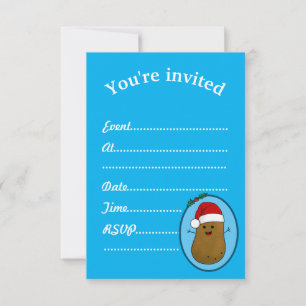 Events Invite, Happy Christmas Potato  Invitation