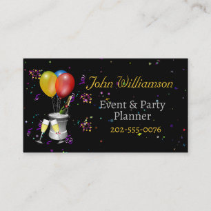 Events Party Planner Celebration Wine Business Card