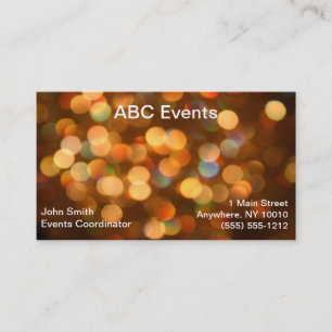 Events Planner Business Card