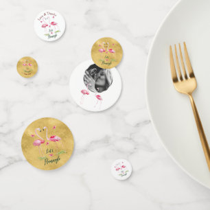 Events Wedding Birthday Floral Luau Flamingo Gold Confetti