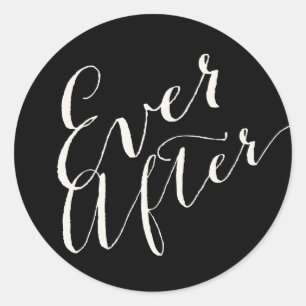 Ever After Calligraphy Script Wedding Stickers