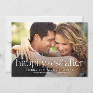 Ever After Editable Colour Wedding Announcement