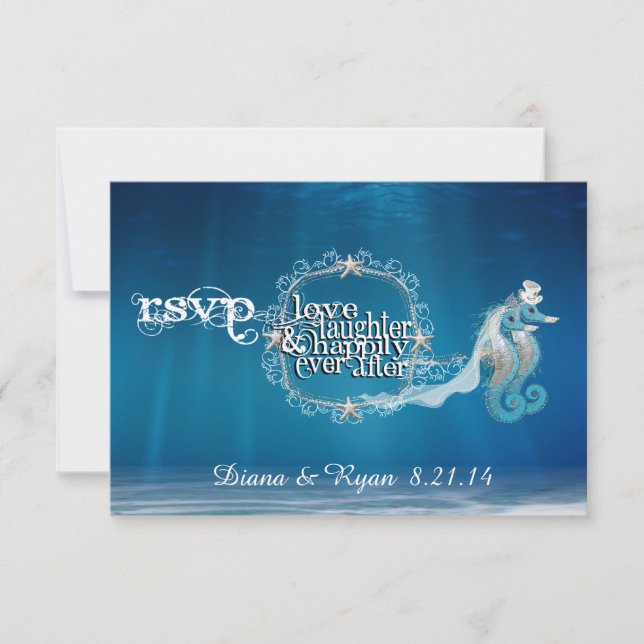 Ever After Seahorse RSVP (Front)