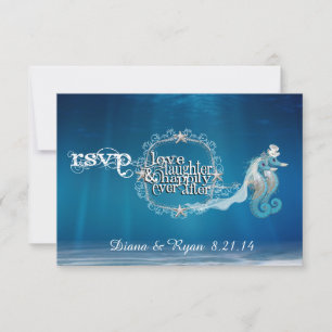 Ever After Seahorse RSVP Card