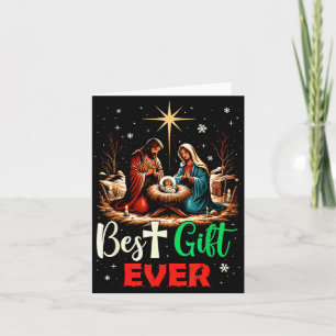 Ever Christmas Cool Jesus Nativity Scene Christian Card