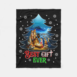 Ever Christmas Jesus Nativity Scene Merry Christma Fleece Blanket