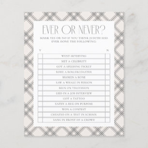 Ever or Never Birthday Game