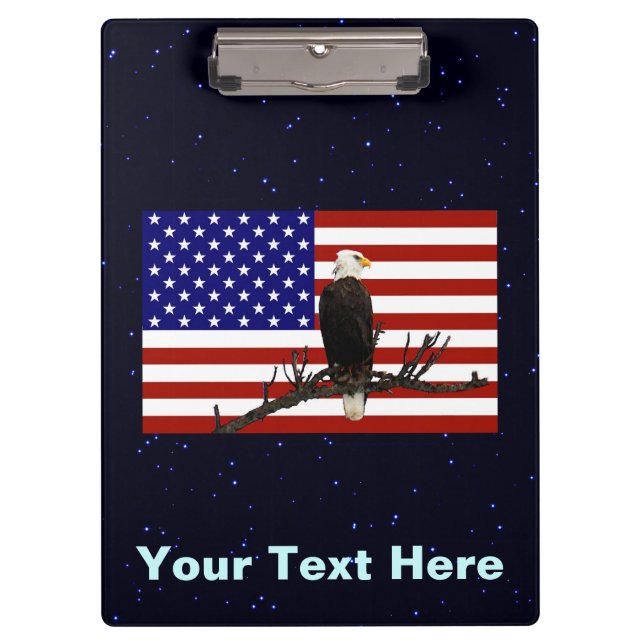 Ever Vigilant Bald Eagle Clipboard (Front)