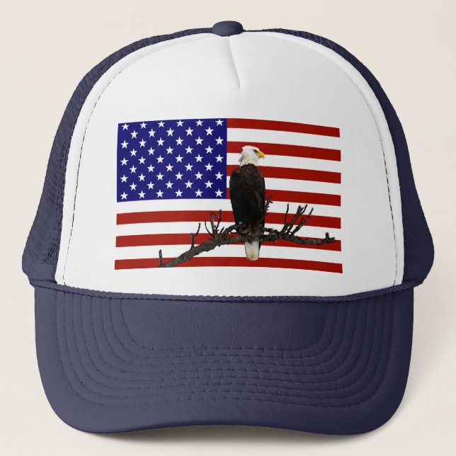 Ever Vigilant Bald Eagle Trucker Hat (Front)