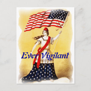 "Ever Vigilant" Vintage Patriotic Postcard