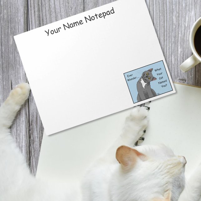 Ever Wonder Curious Cat Blue Notepad (Creator Uploaded)
